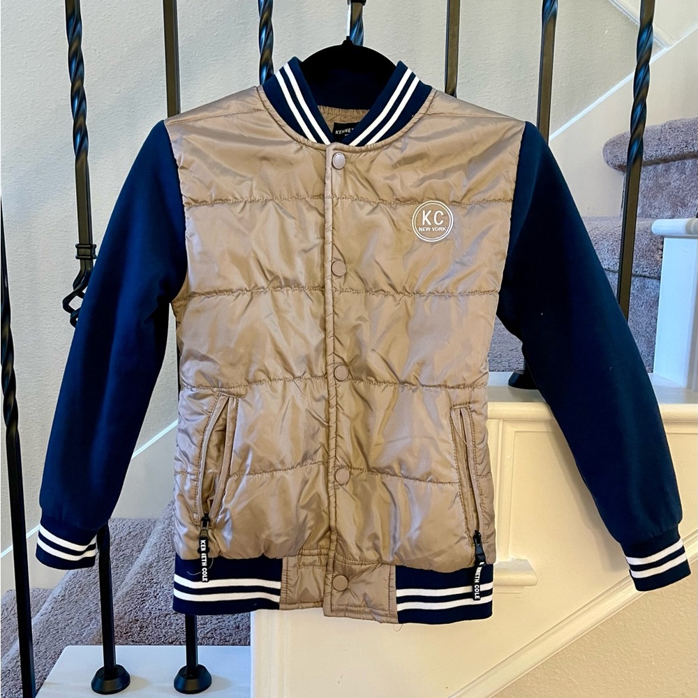 Kenneth Cole Beige and Navy Jacket